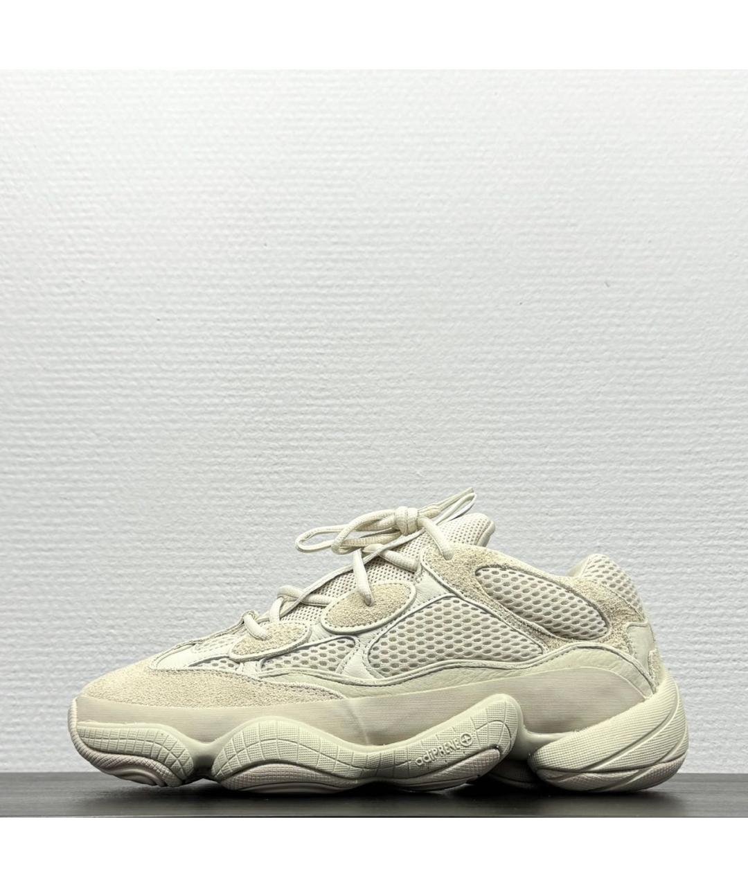 ADIDAS YEEZY Бежевые замшевые низкие кроссовки / кеды, фото 9