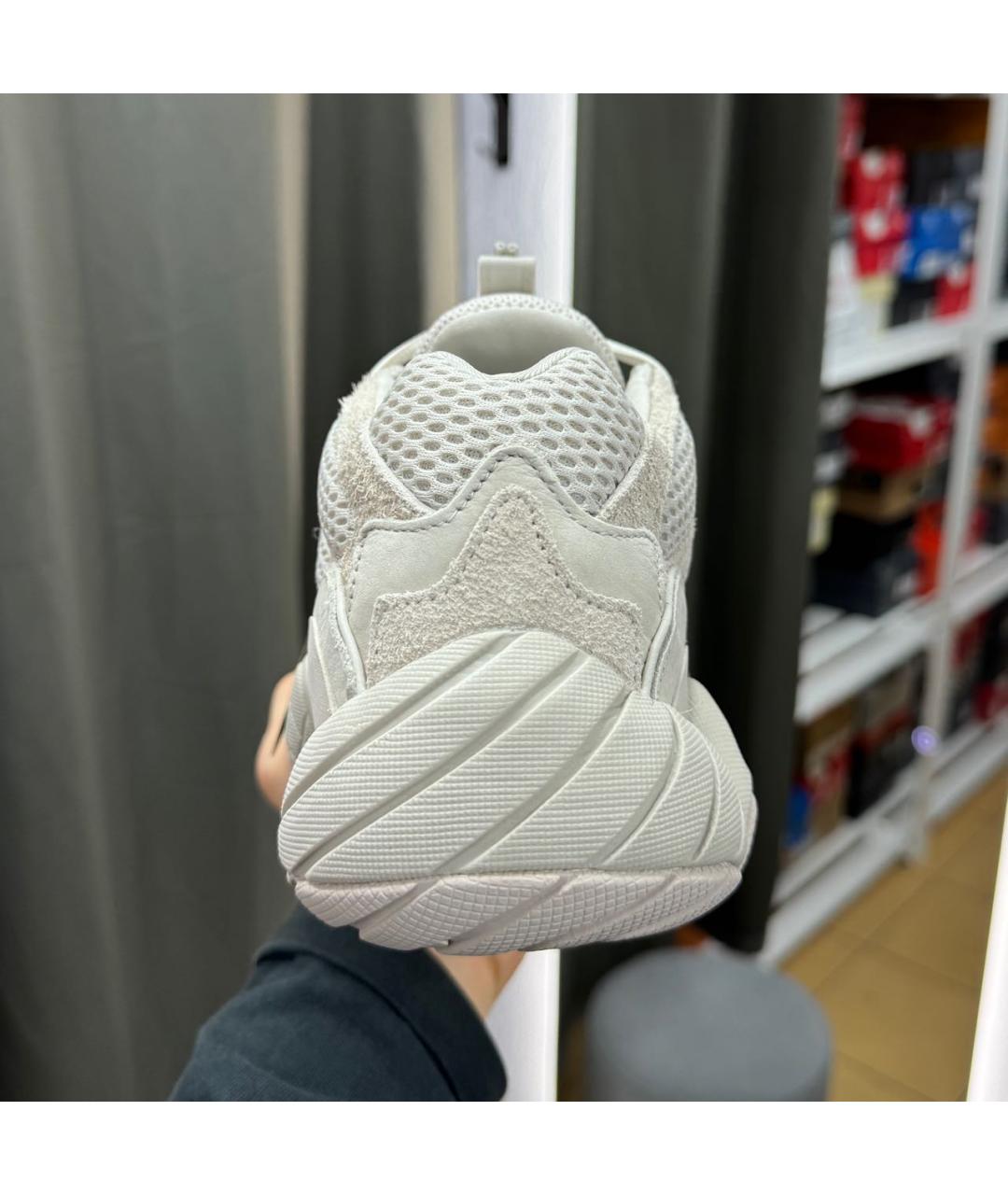 ADIDAS YEEZY Бежевые замшевые низкие кроссовки / кеды, фото 6