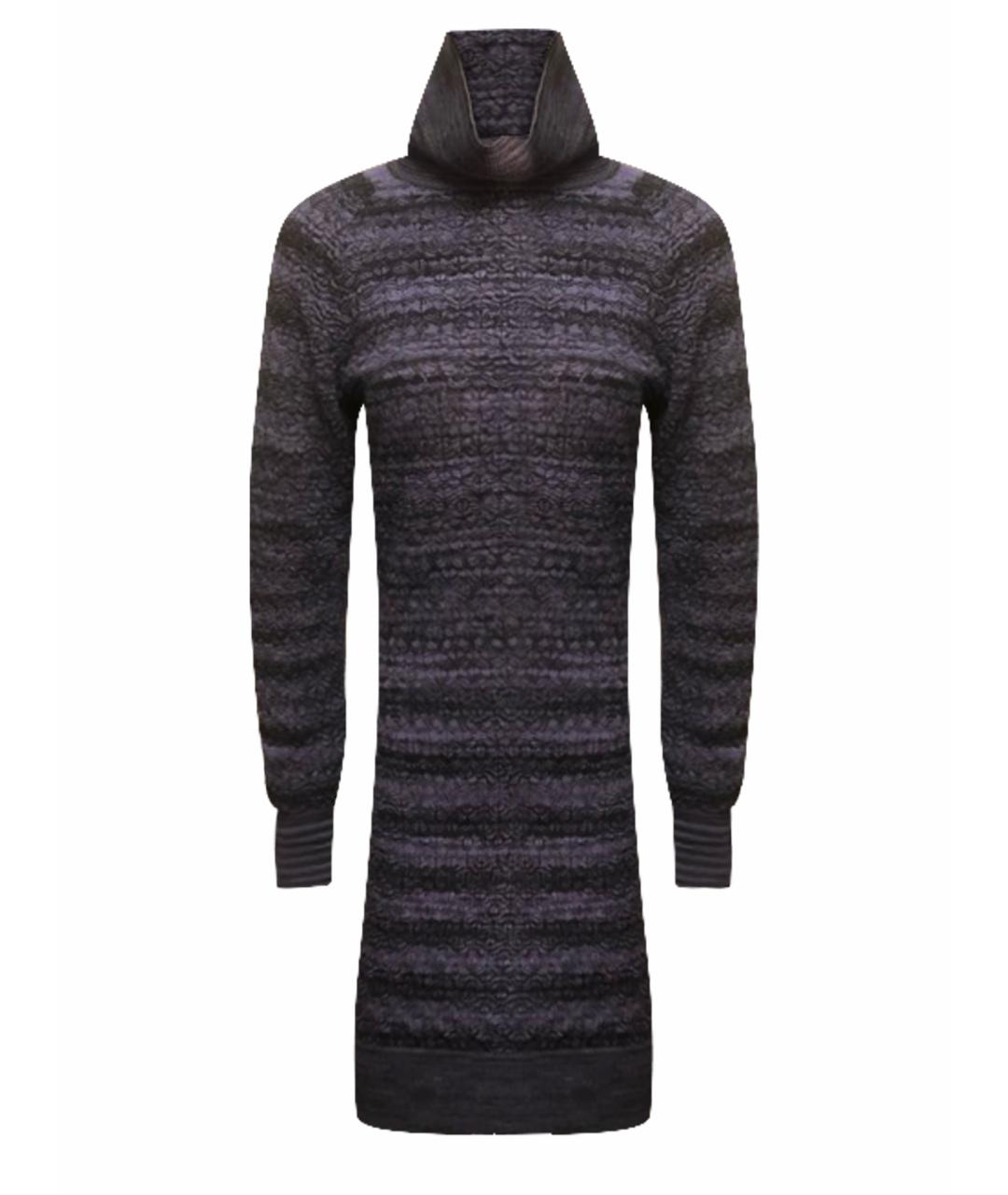 MISSONI Фиолетовое шерстяное повседневное платье, фото 1