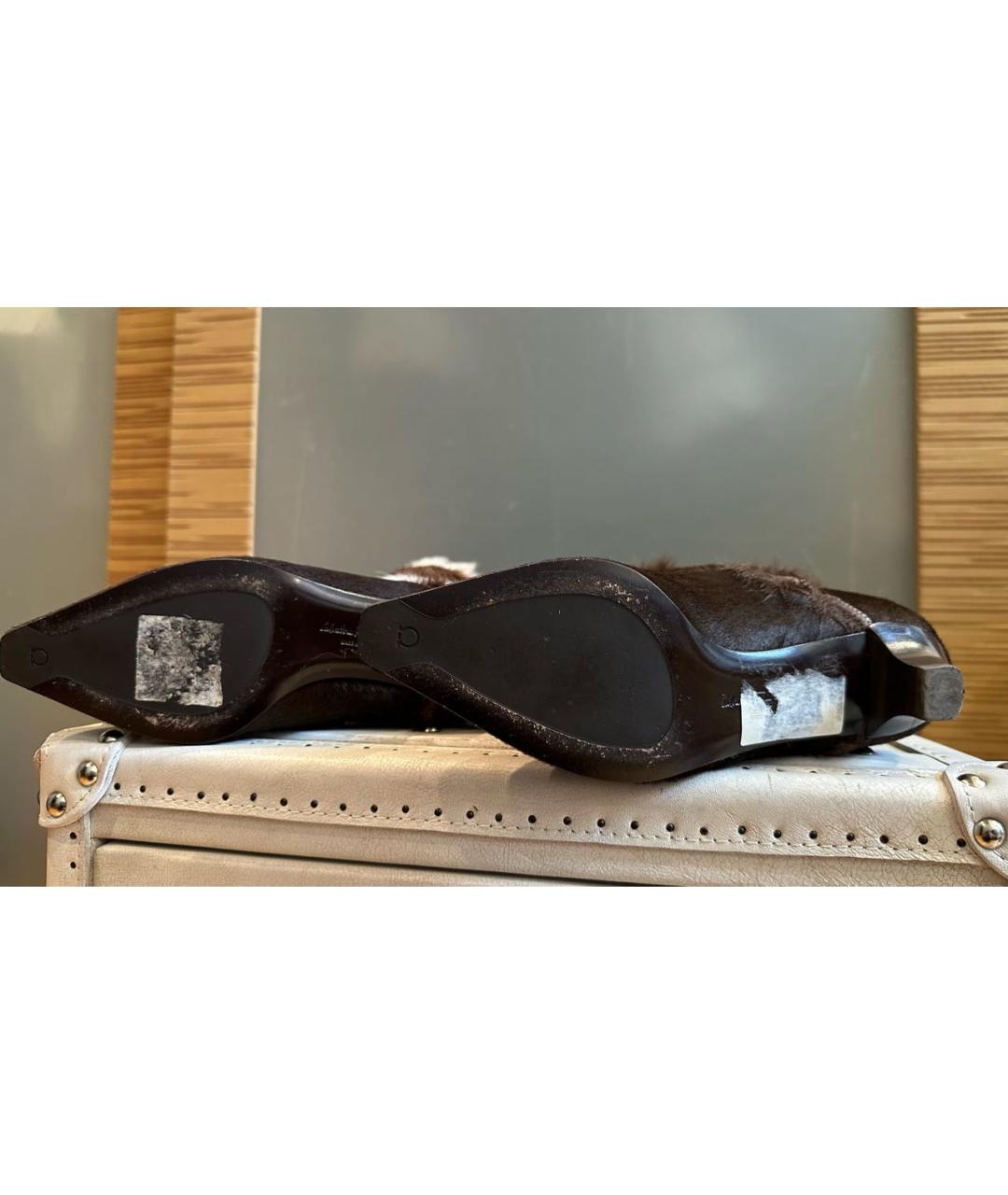 FERRAGAMO Коричневые сапоги, фото 6