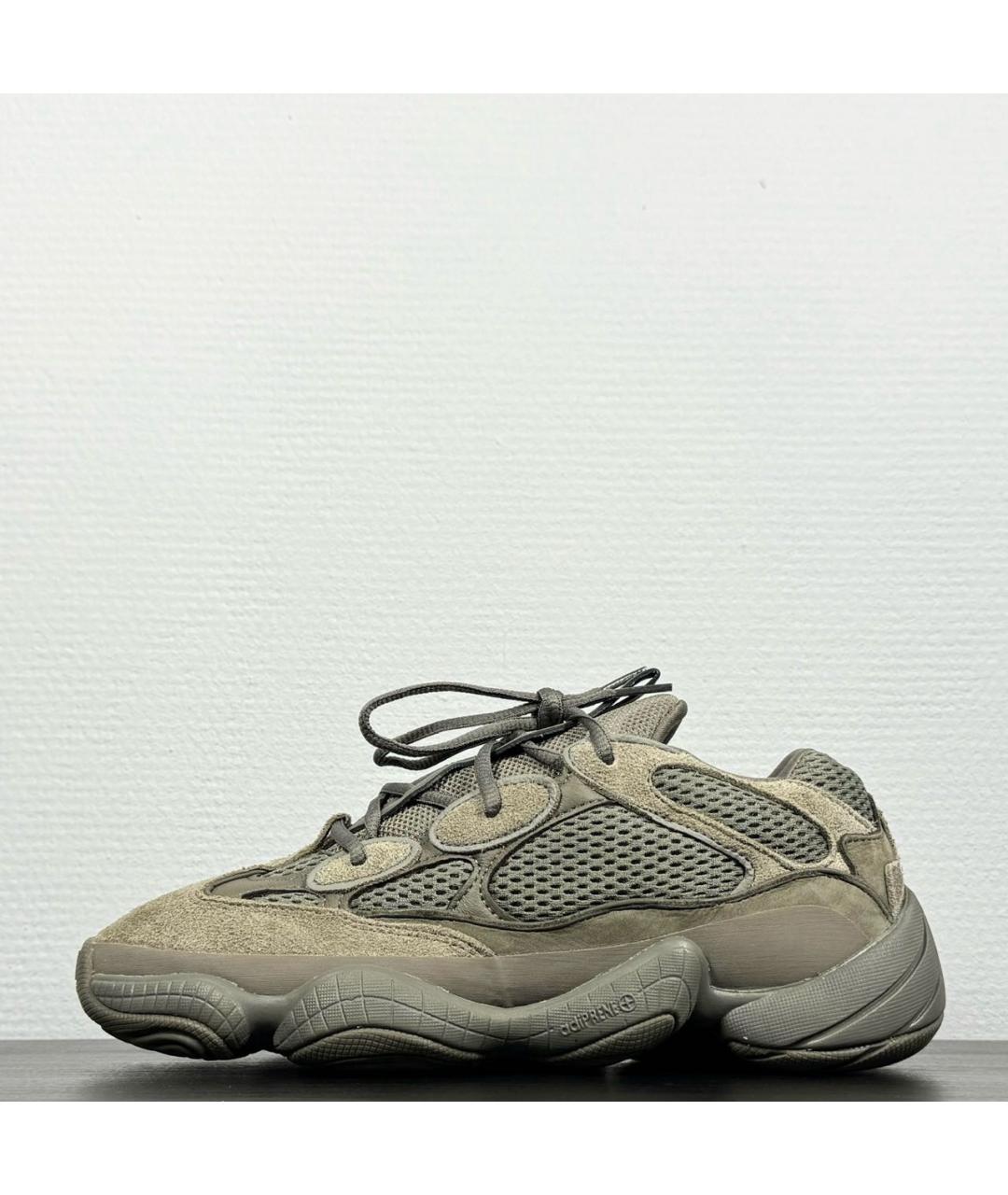 ADIDAS YEEZY Коричневые замшевые низкие кроссовки / кеды, фото 9