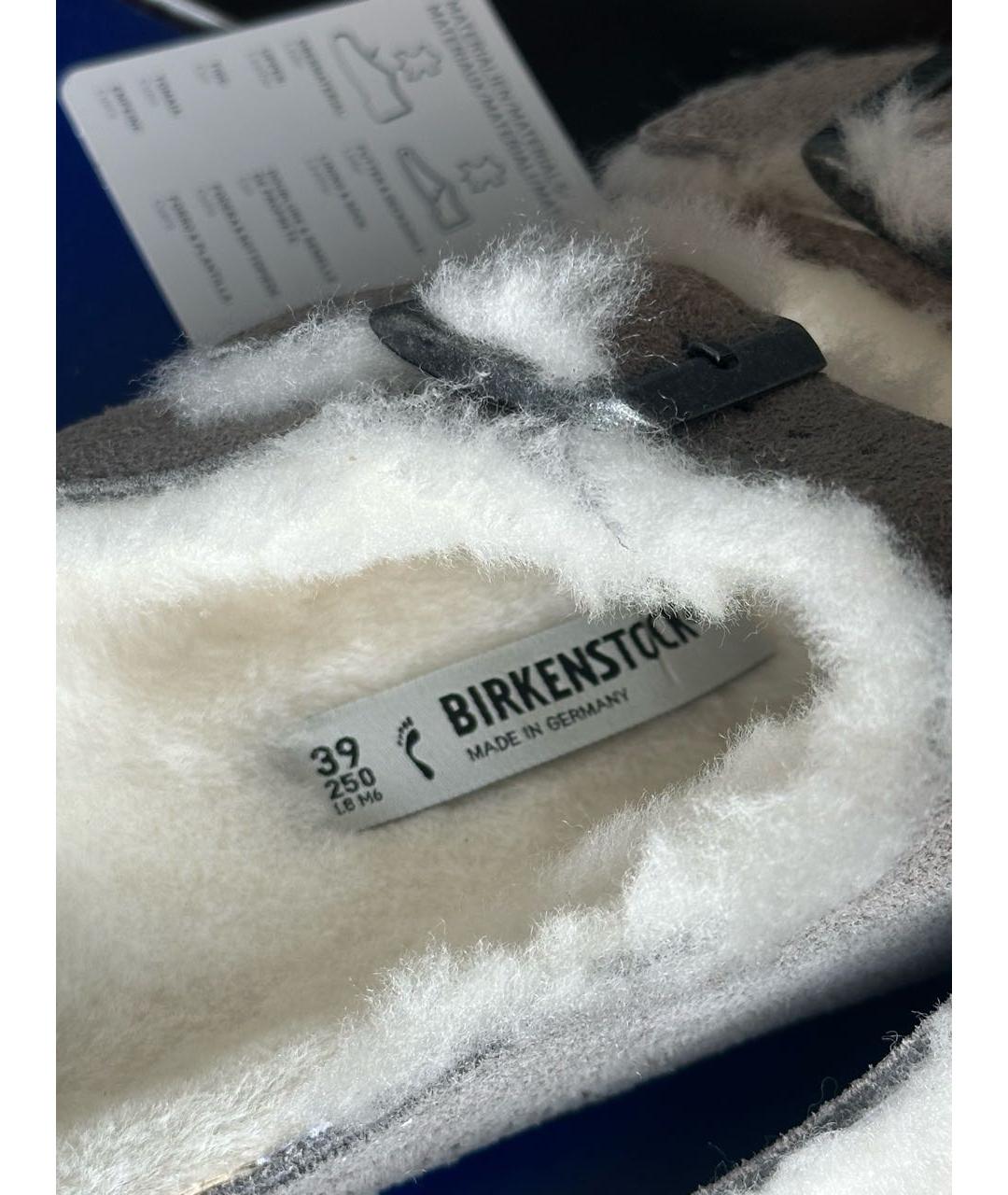 BIRKENSTOCK Серые замшевые сандалии, фото 6