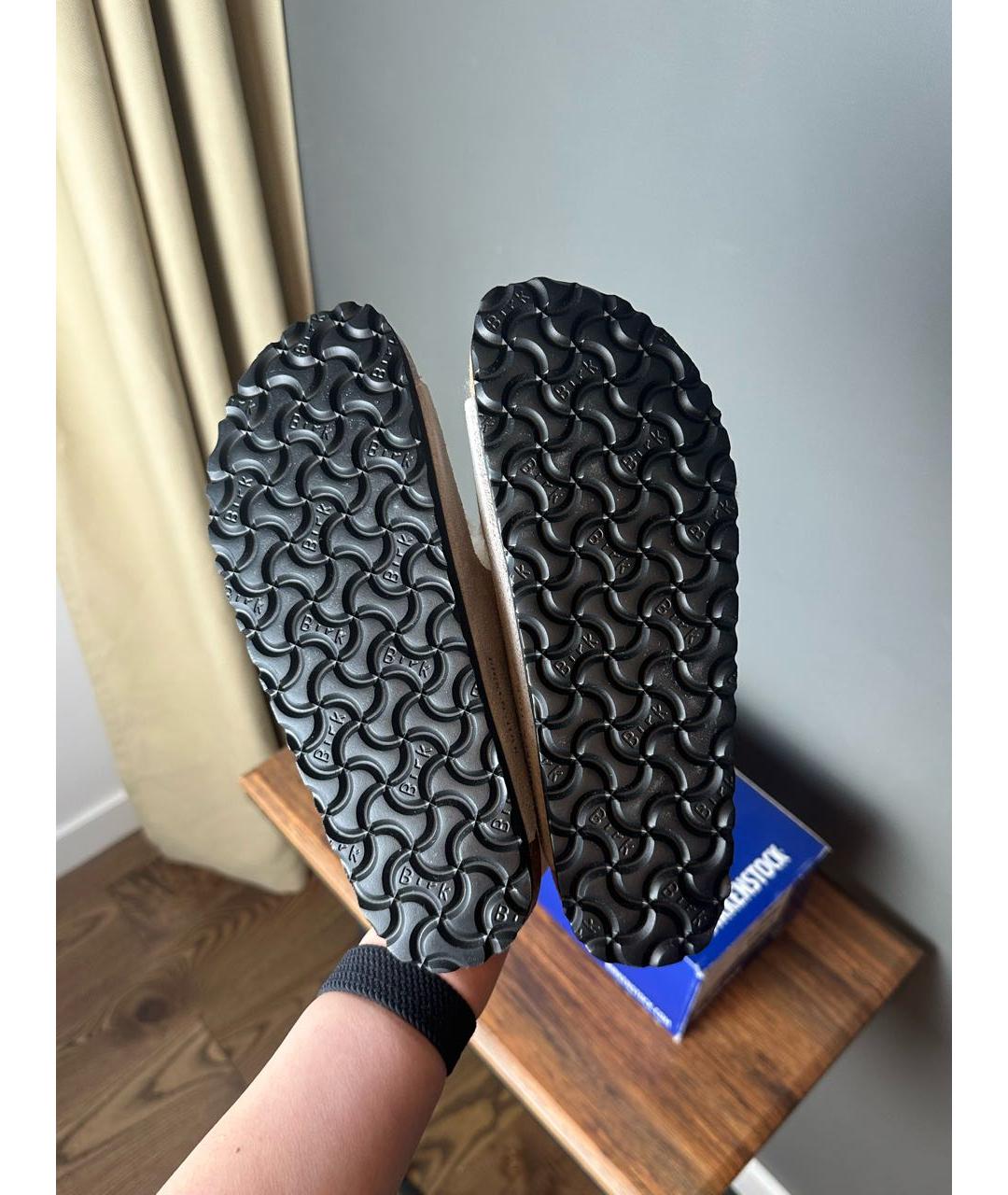 BIRKENSTOCK Серые замшевые сандалии, фото 4