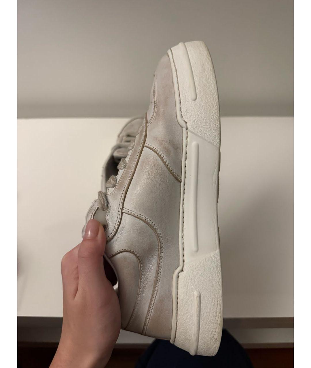 MIU MIU Белые кожаные кеды, фото 5