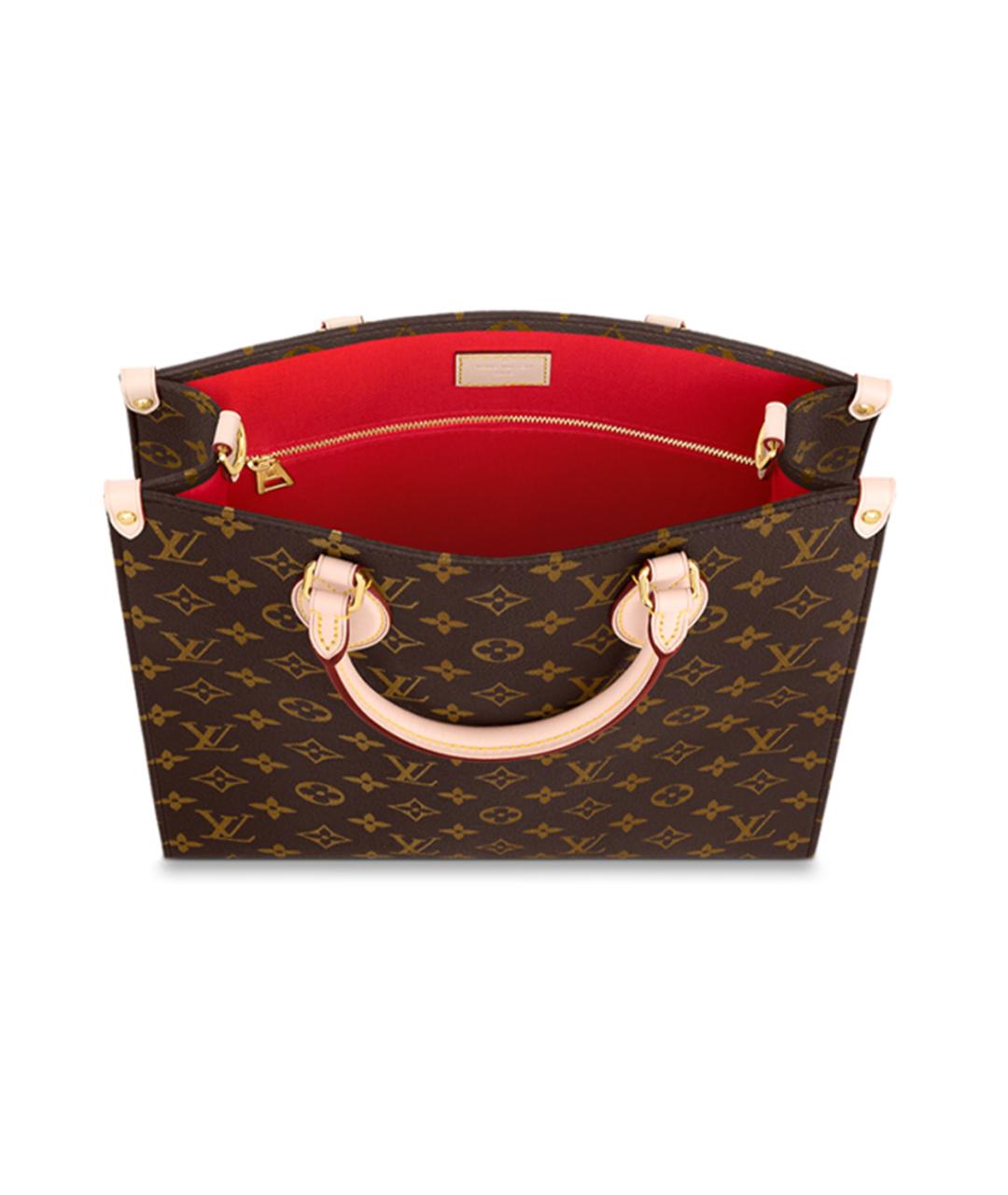 LOUIS VUITTON Коричневая кожаная сумка через плечо, фото 4