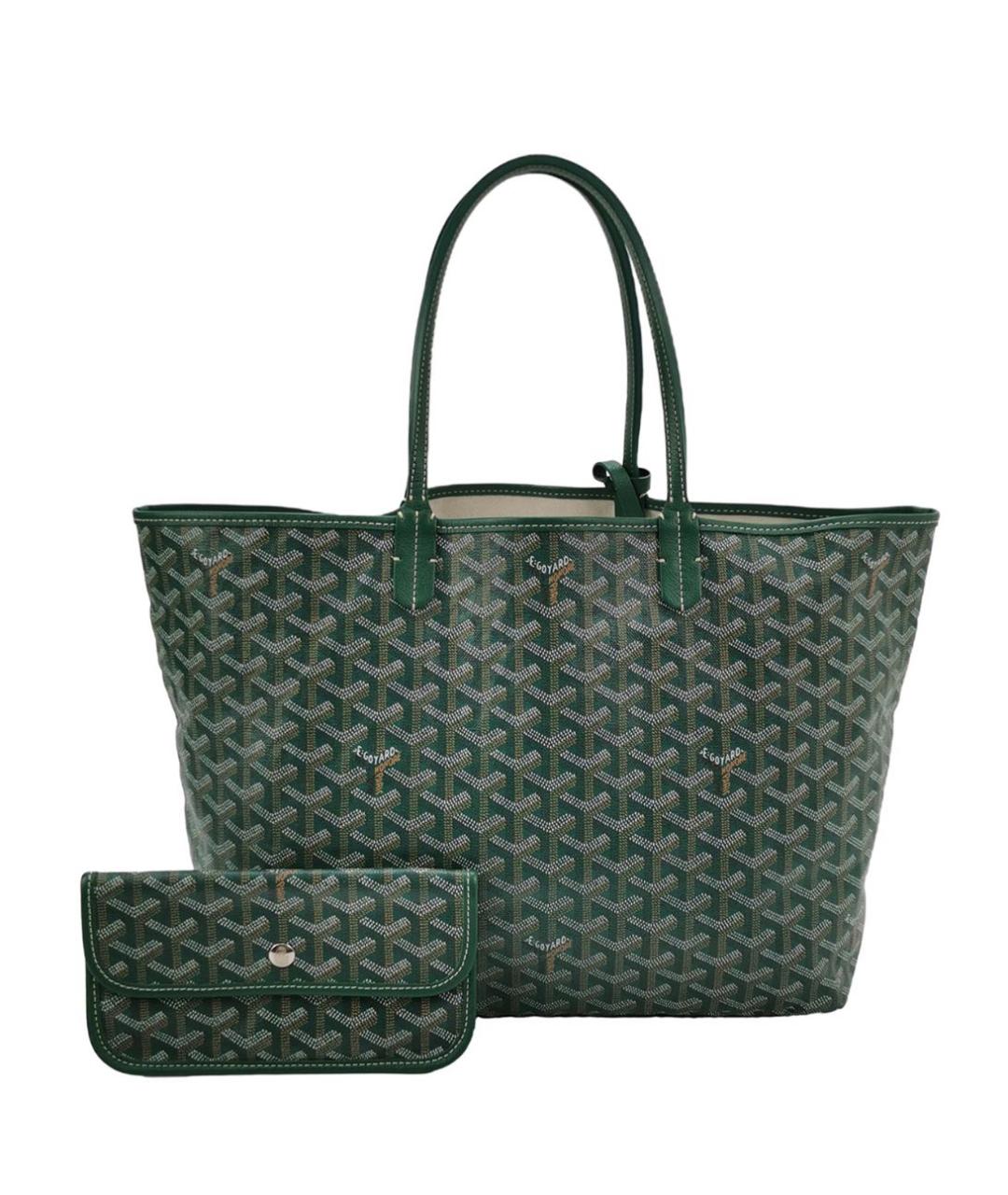 GOYARD Зеленая кожаная сумка тоут, фото 1