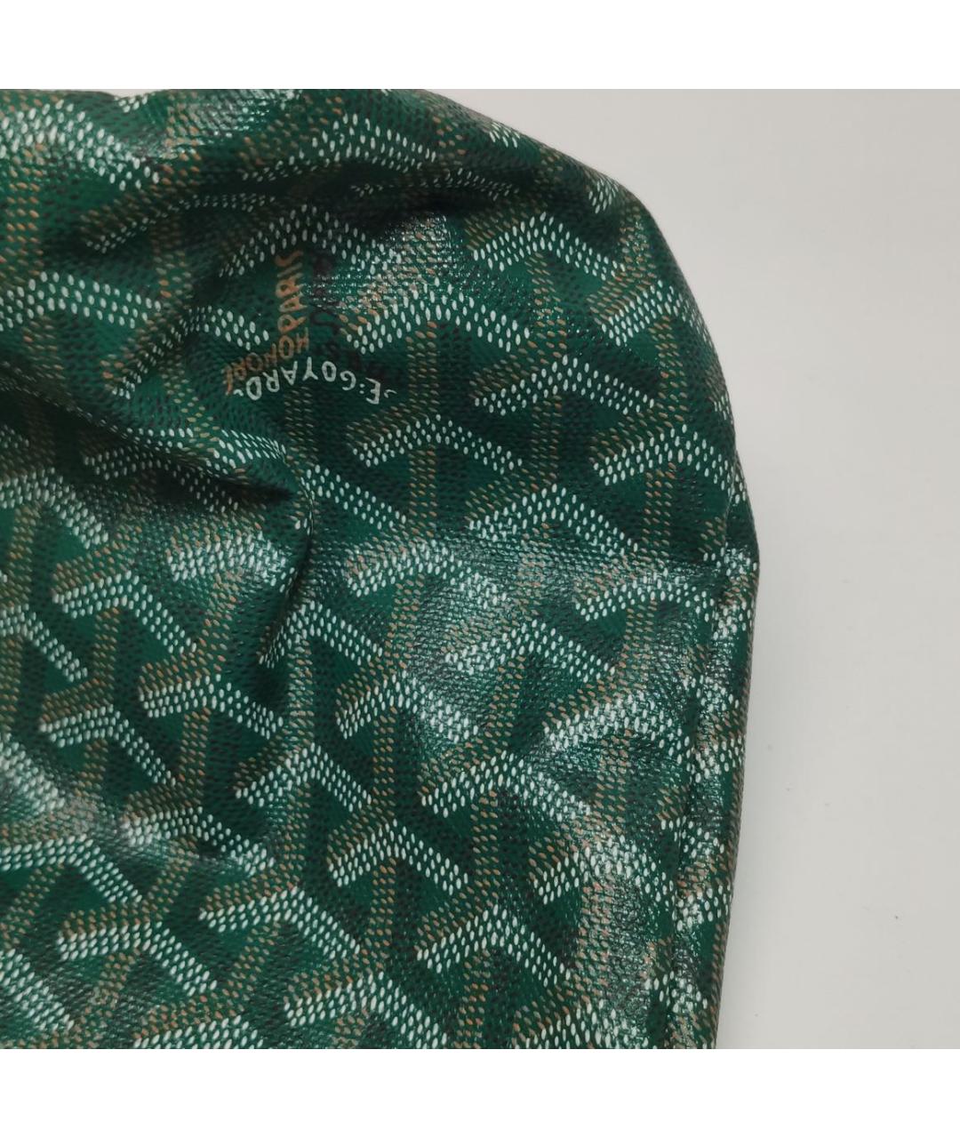 GOYARD Зеленая кожаная сумка тоут, фото 8