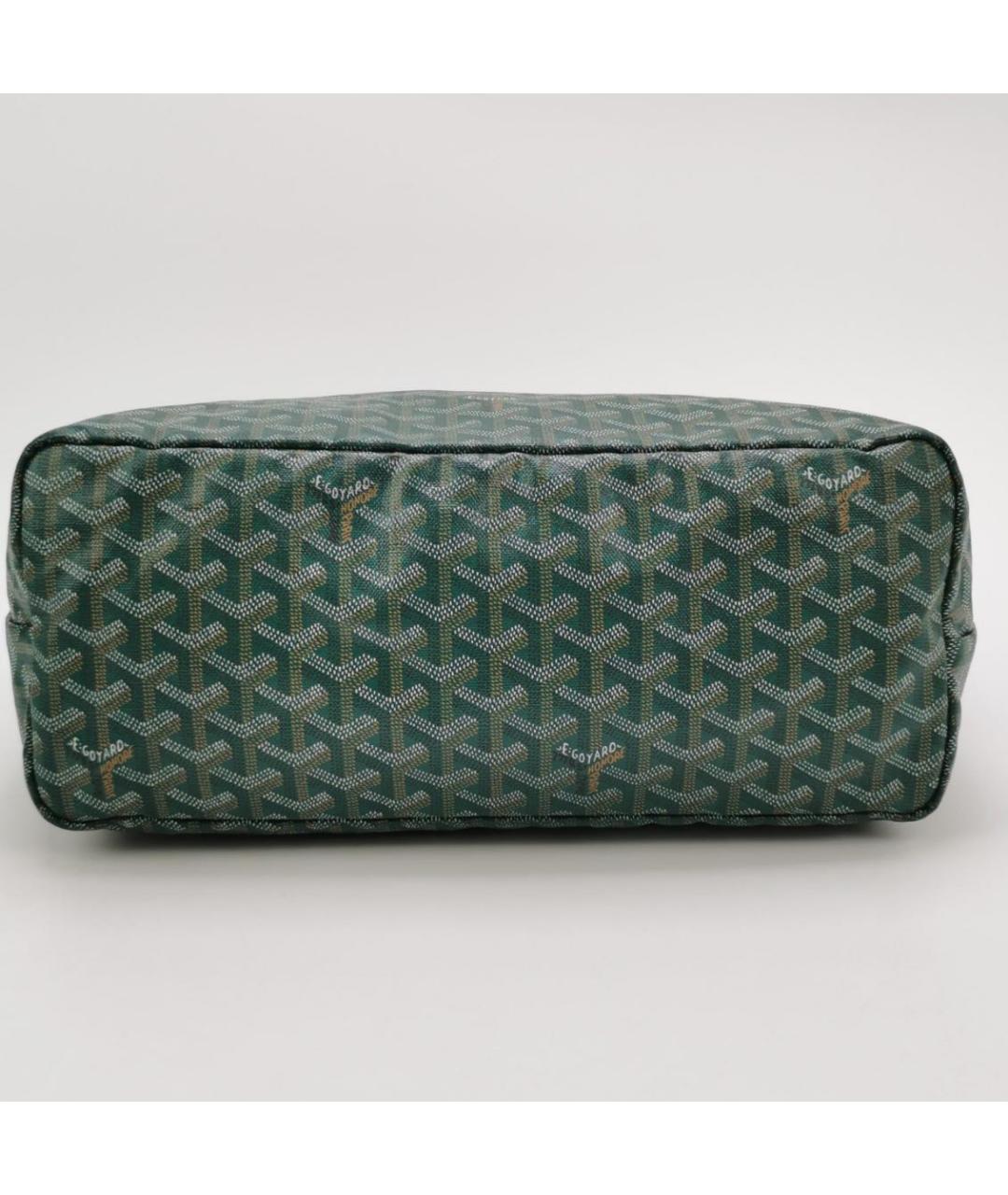 GOYARD Зеленая кожаная сумка тоут, фото 5