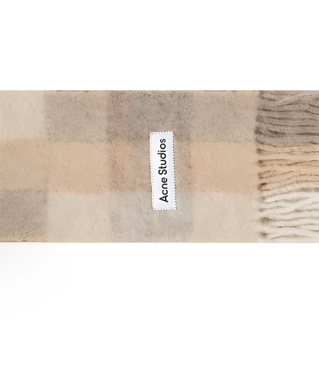 ACNE STUDIOS Бежевый шерстяной шарф, фото 2