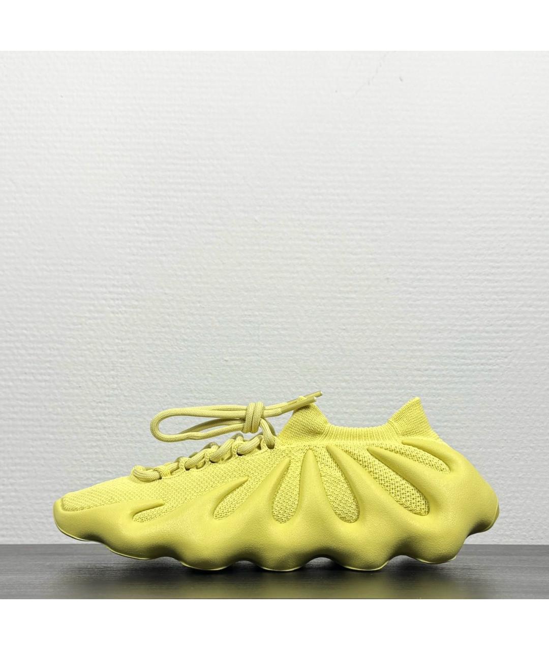 ADIDAS YEEZY Желтые текстильные низкие кроссовки / кеды, фото 9