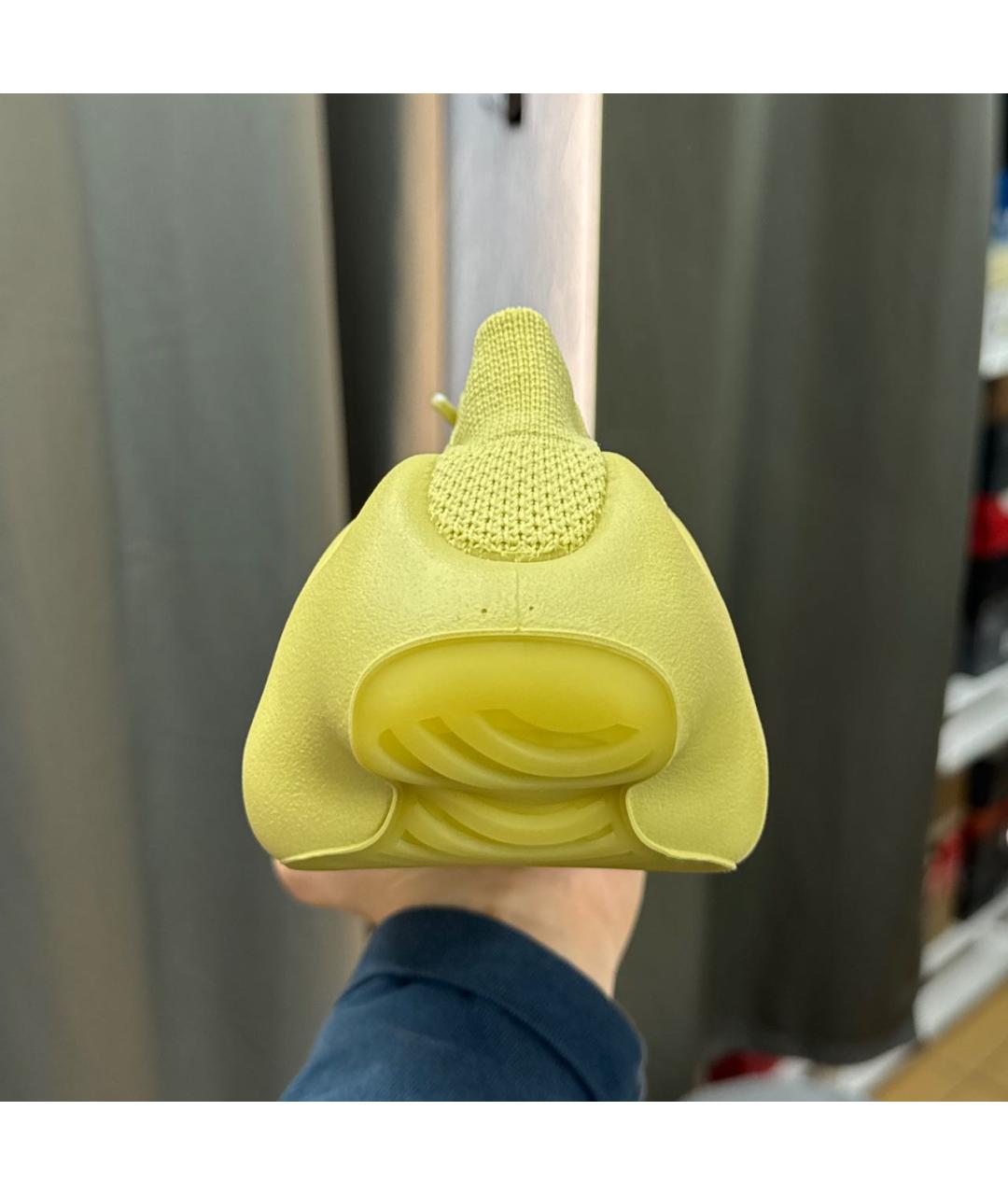 ADIDAS YEEZY Желтые текстильные низкие кроссовки / кеды, фото 6