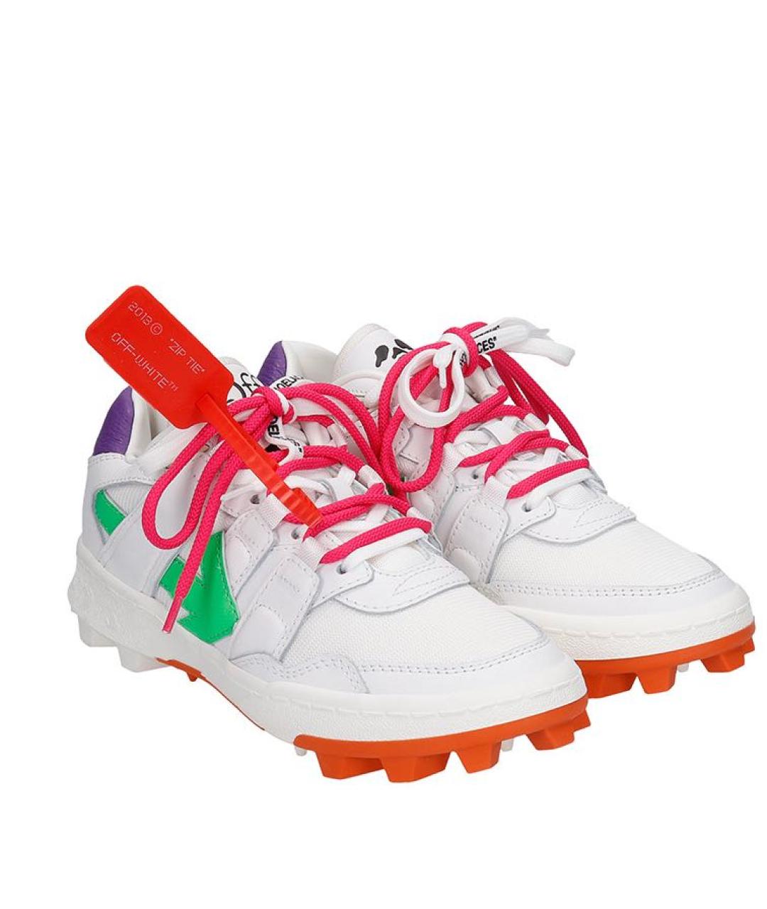 OFF-WHITE Белые кожаные кроссовки, фото 2