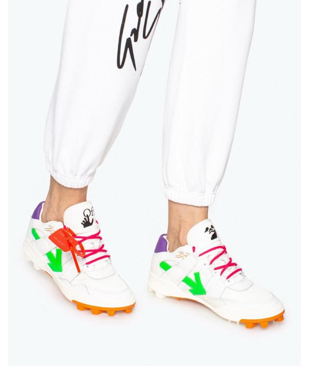 OFF-WHITE Белые кожаные кроссовки, фото 8