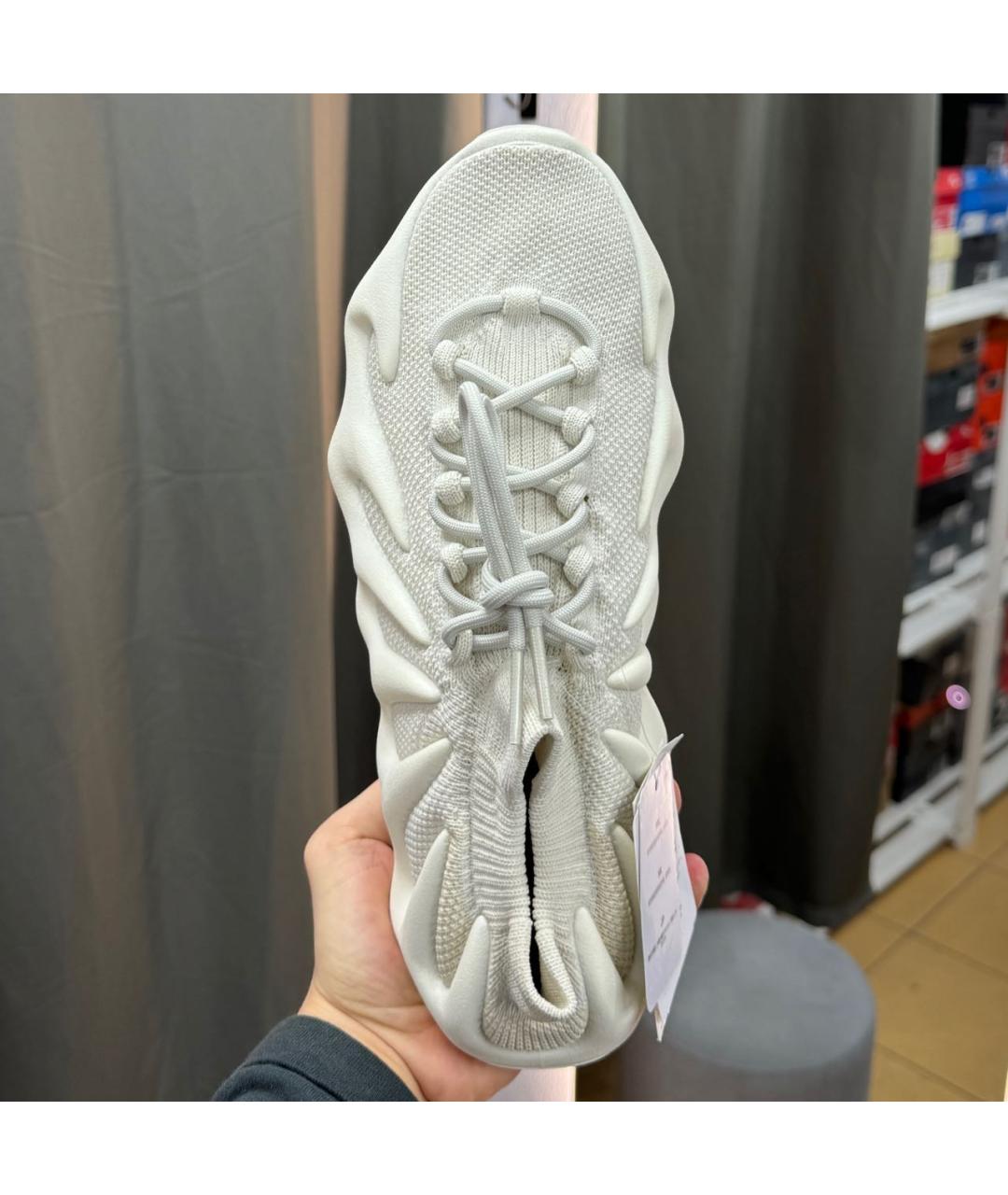 ADIDAS YEEZY Серые текстильные низкие кроссовки / кеды, фото 3