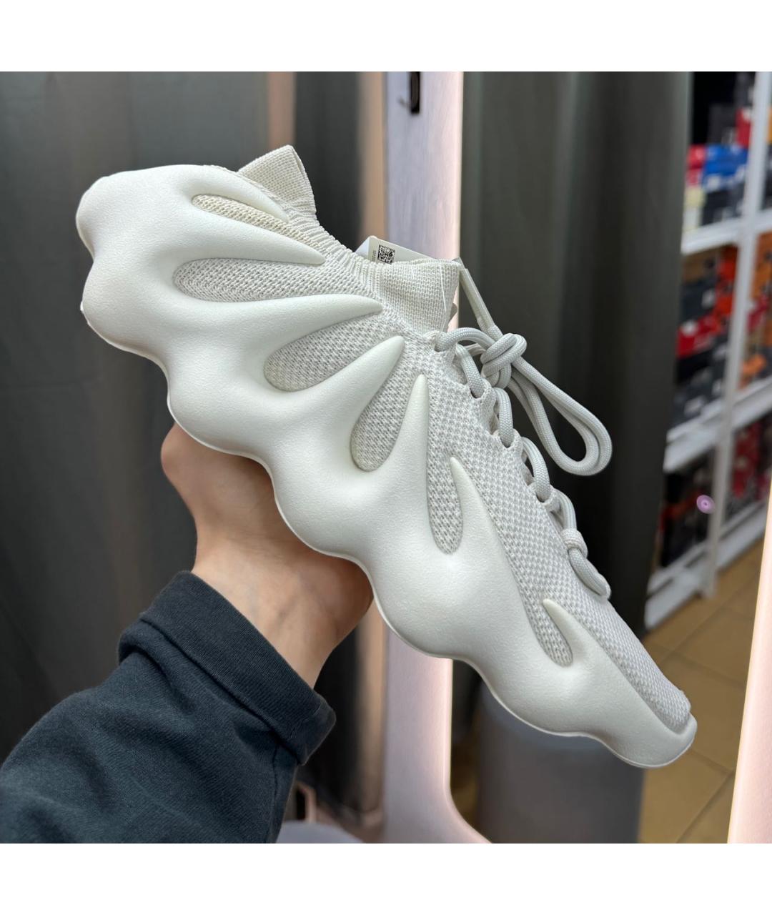 ADIDAS YEEZY Серые текстильные низкие кроссовки / кеды, фото 5