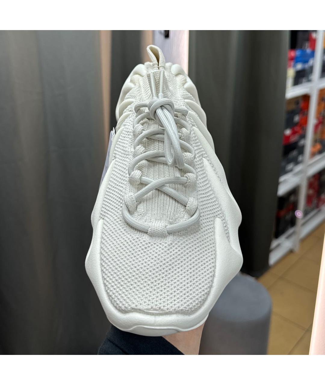 ADIDAS YEEZY Серые текстильные низкие кроссовки / кеды, фото 4