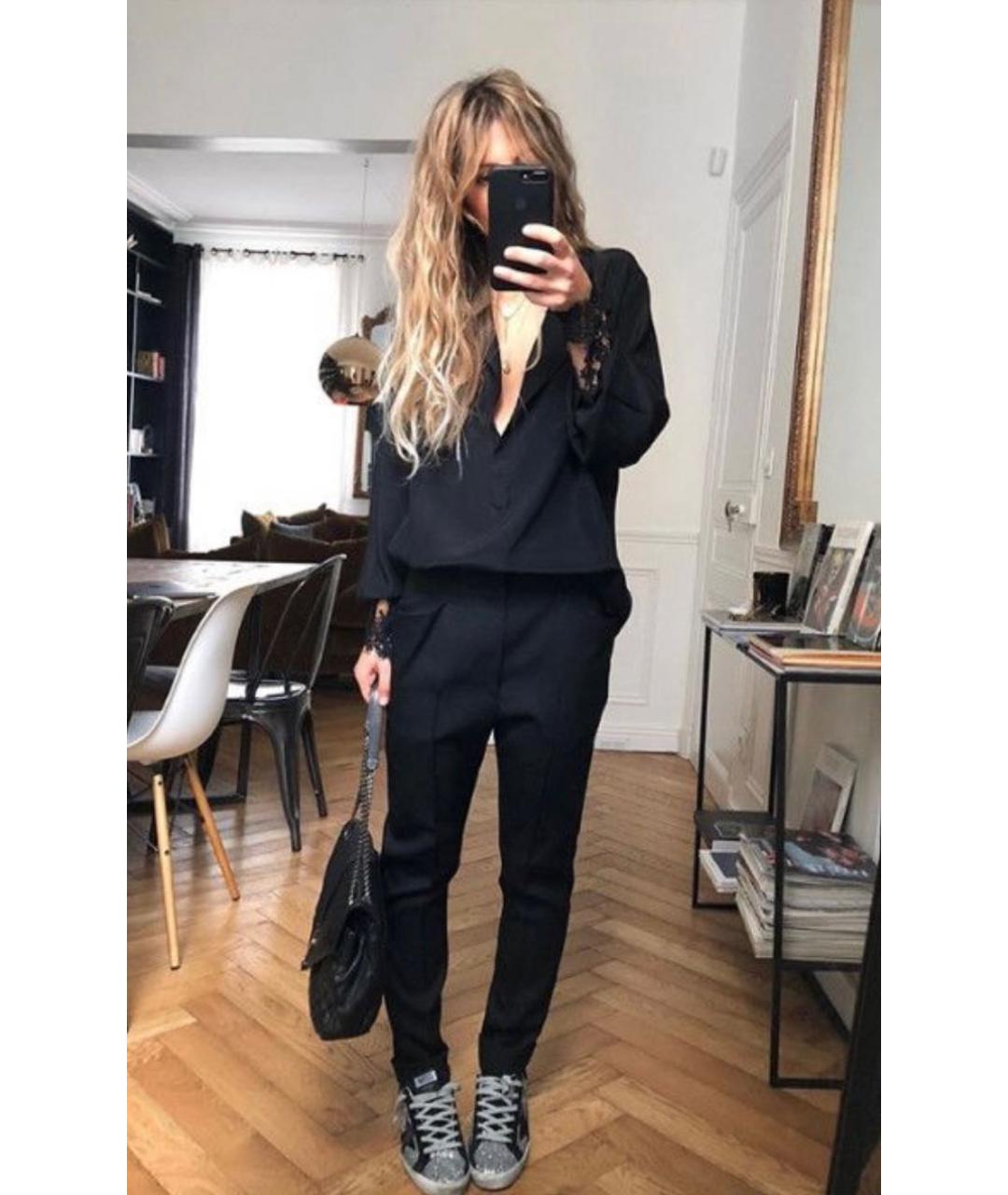 ISABEL MARANT Черные шерстяные прямые брюки, фото 7
