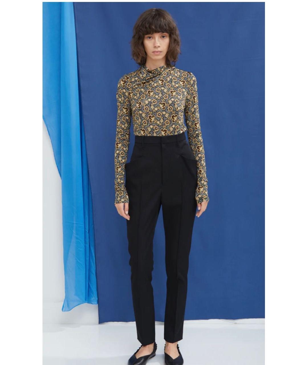 ISABEL MARANT Черные шерстяные прямые брюки, фото 6