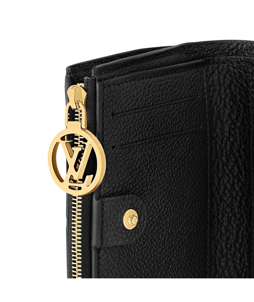 LOUIS VUITTON Черный кожаный кардхолдер, фото 5
