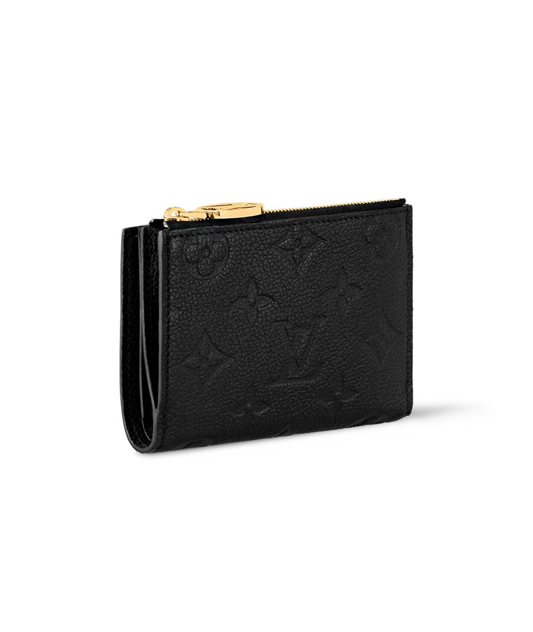 LOUIS VUITTON Черный кожаный кардхолдер, фото 2