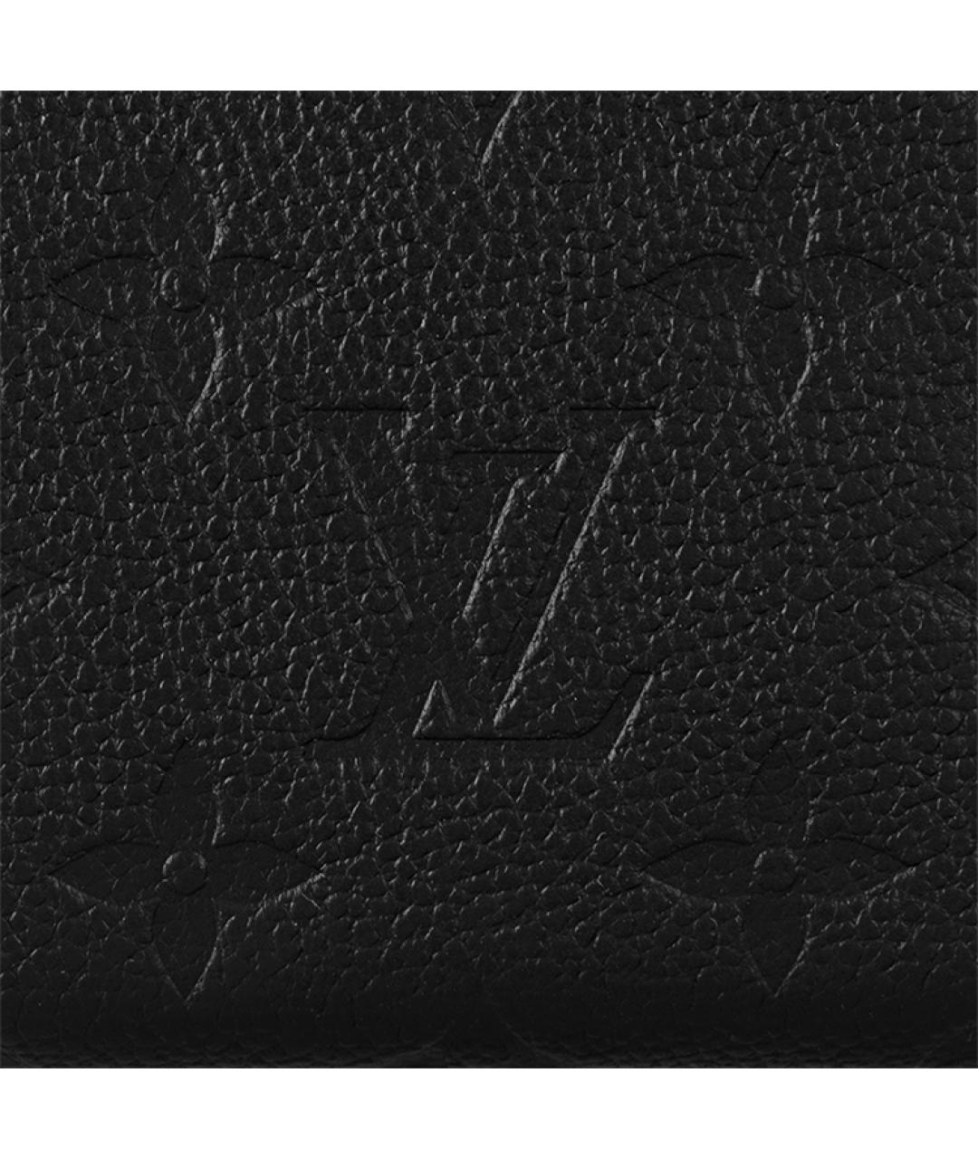 LOUIS VUITTON Черный кожаный кардхолдер, фото 6