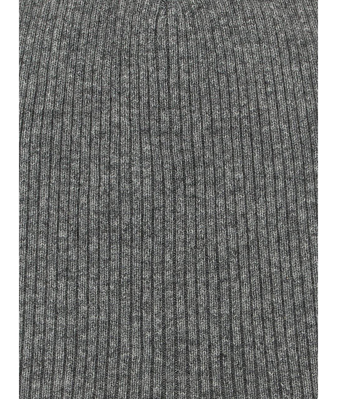 BRUNELLO CUCINELLI Серая кашемировая шапка, фото 2