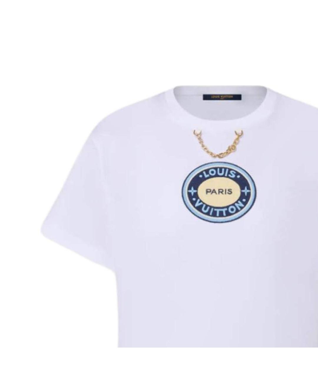LOUIS VUITTON Белая хлопковая футболка, фото 2