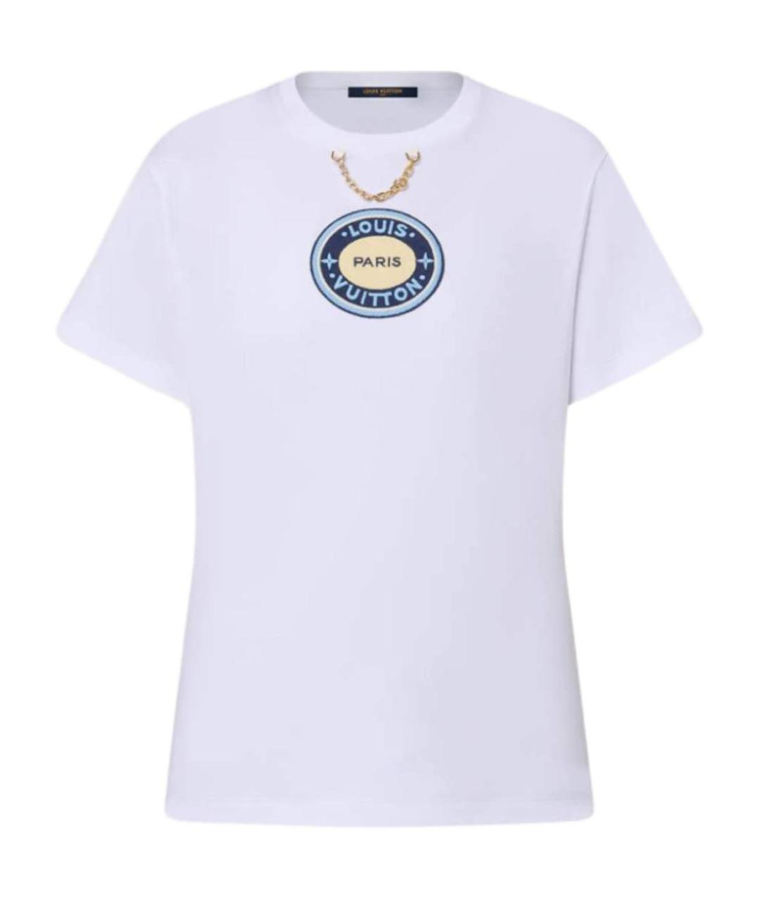 LOUIS VUITTON Белая хлопковая футболка, фото 1