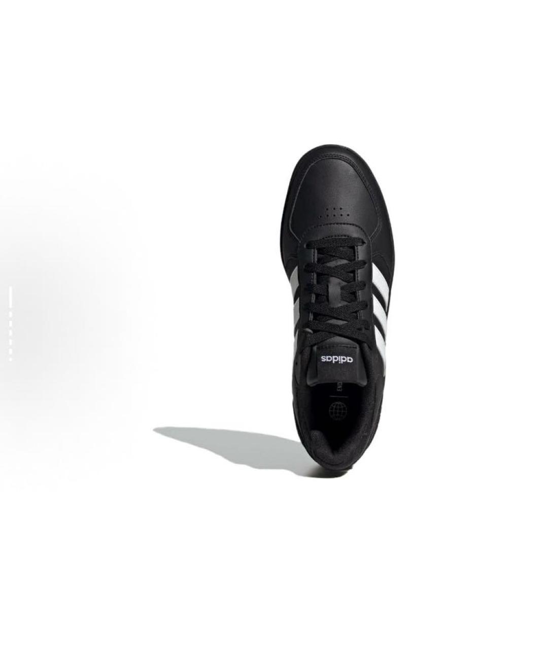 ADIDAS Черные кожаные низкие кроссовки / кеды, фото 4