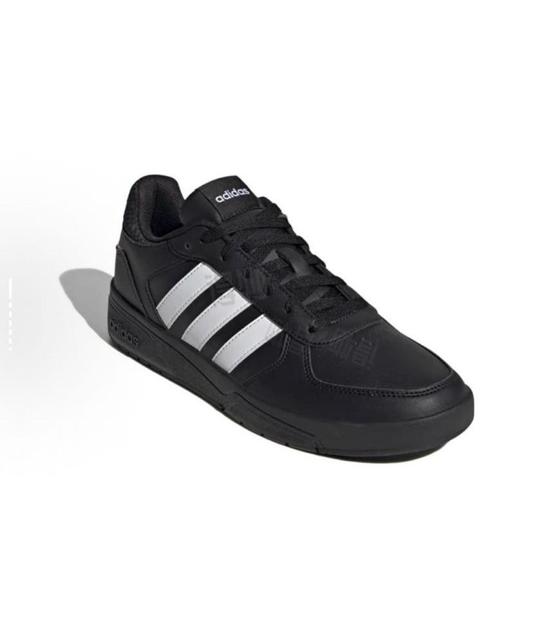 ADIDAS Черные кожаные низкие кроссовки / кеды, фото 2