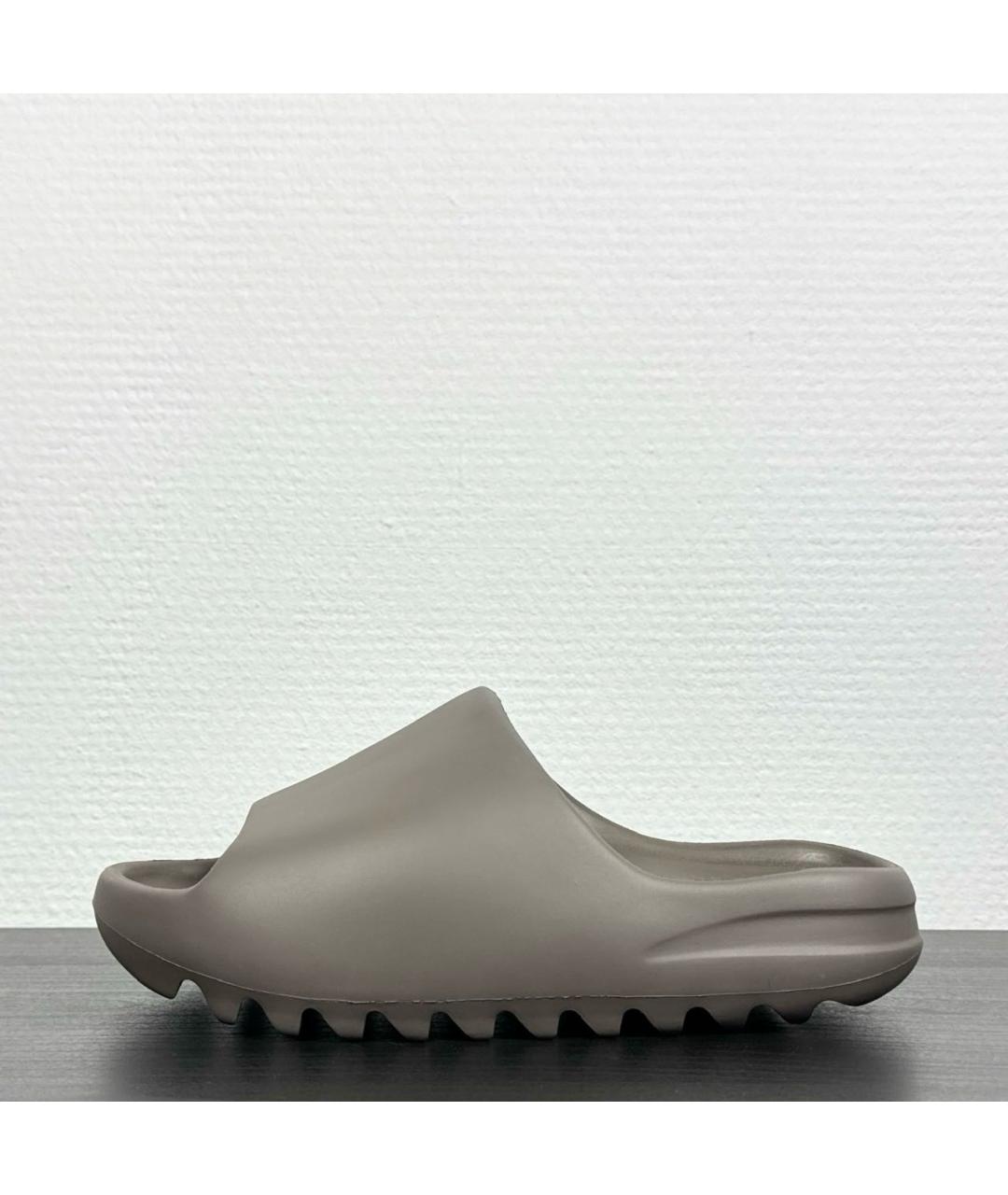 ADIDAS YEEZY Коричневые резиновые шлепанцы, фото 9