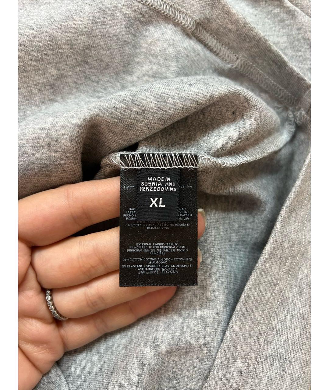 TOM FORD Серая хлопковая футболка, фото 6