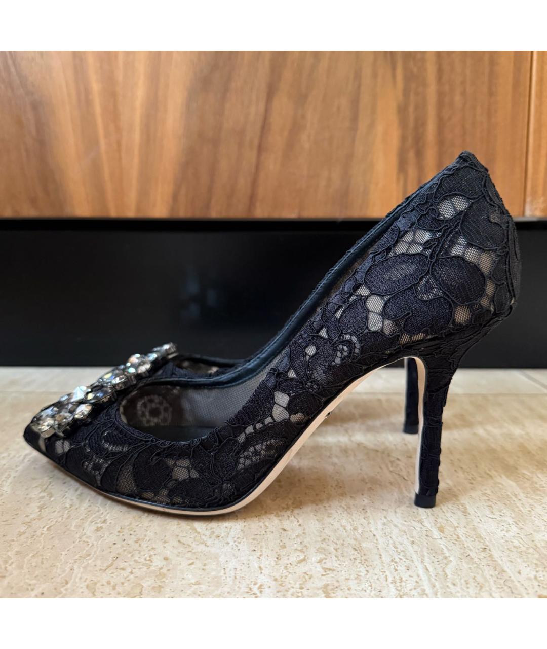DOLCE&GABBANA Черные текстильные туфли, фото 8