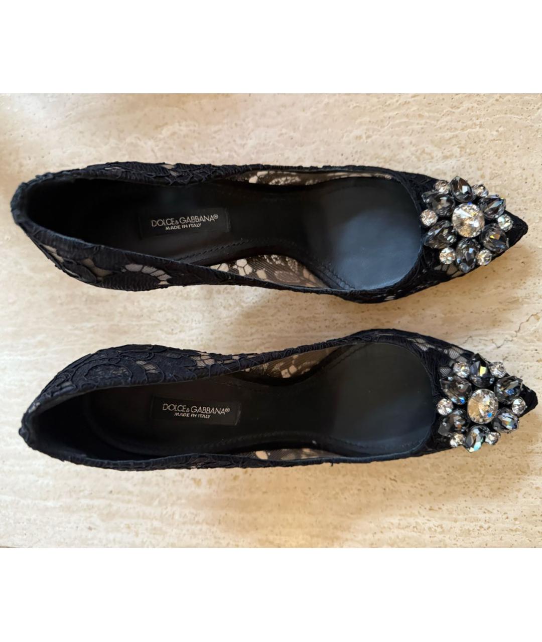 DOLCE&GABBANA Черные текстильные туфли, фото 3