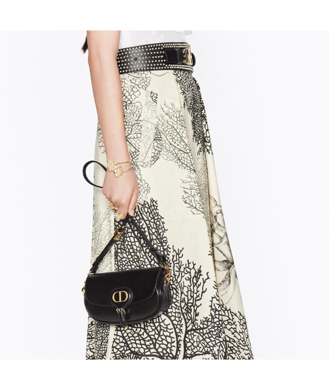 CHRISTIAN DIOR Черная кожаная сумка через плечо, фото 8