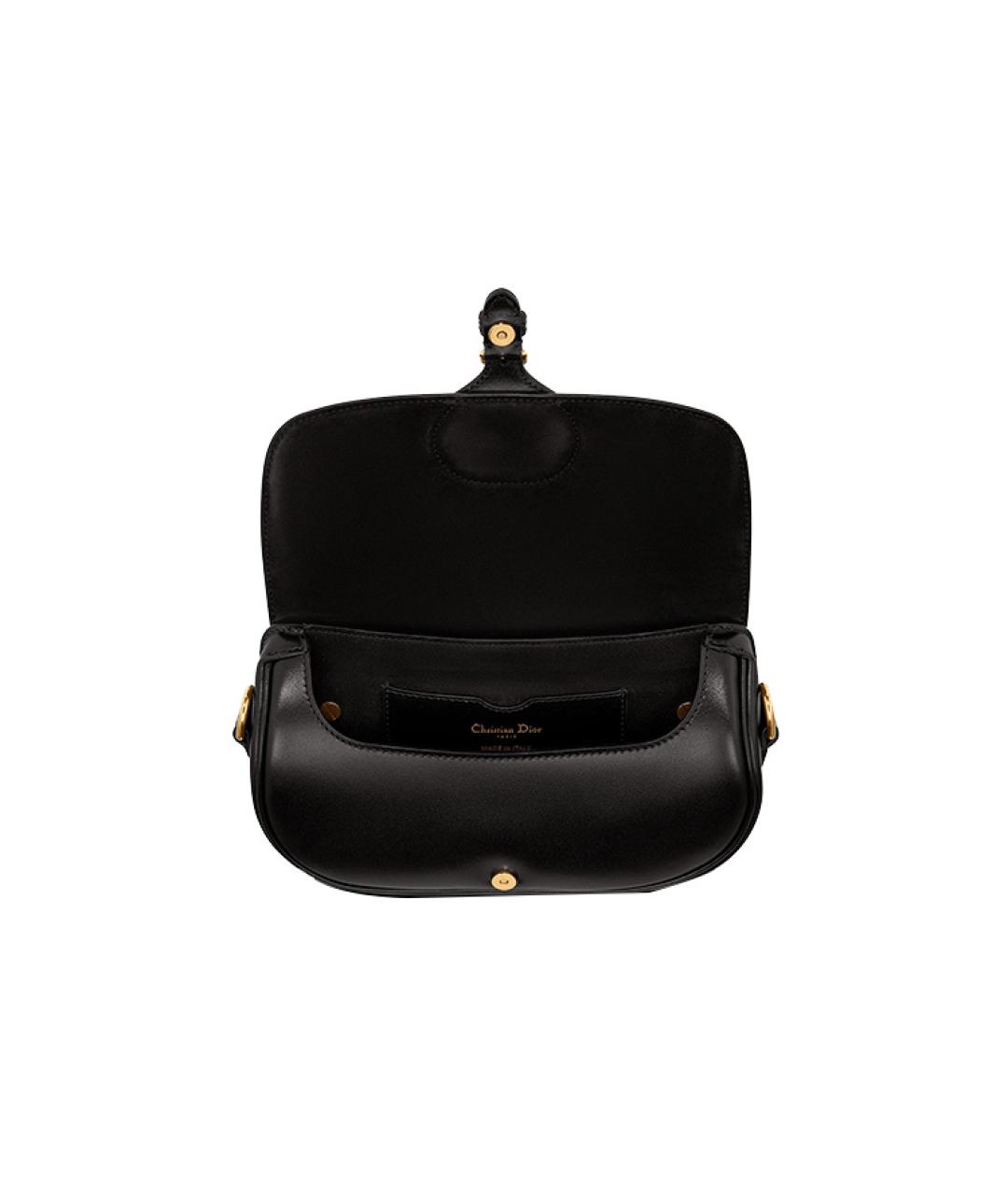 CHRISTIAN DIOR Черная кожаная сумка через плечо, фото 4
