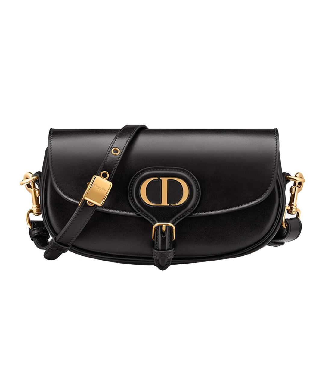 CHRISTIAN DIOR Черная кожаная сумка через плечо, фото 9