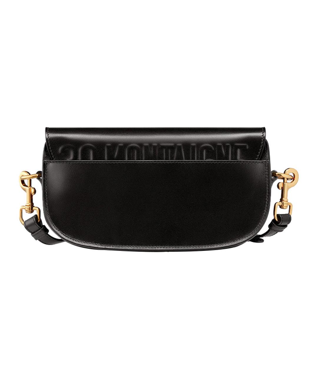 CHRISTIAN DIOR Черная кожаная сумка через плечо, фото 3