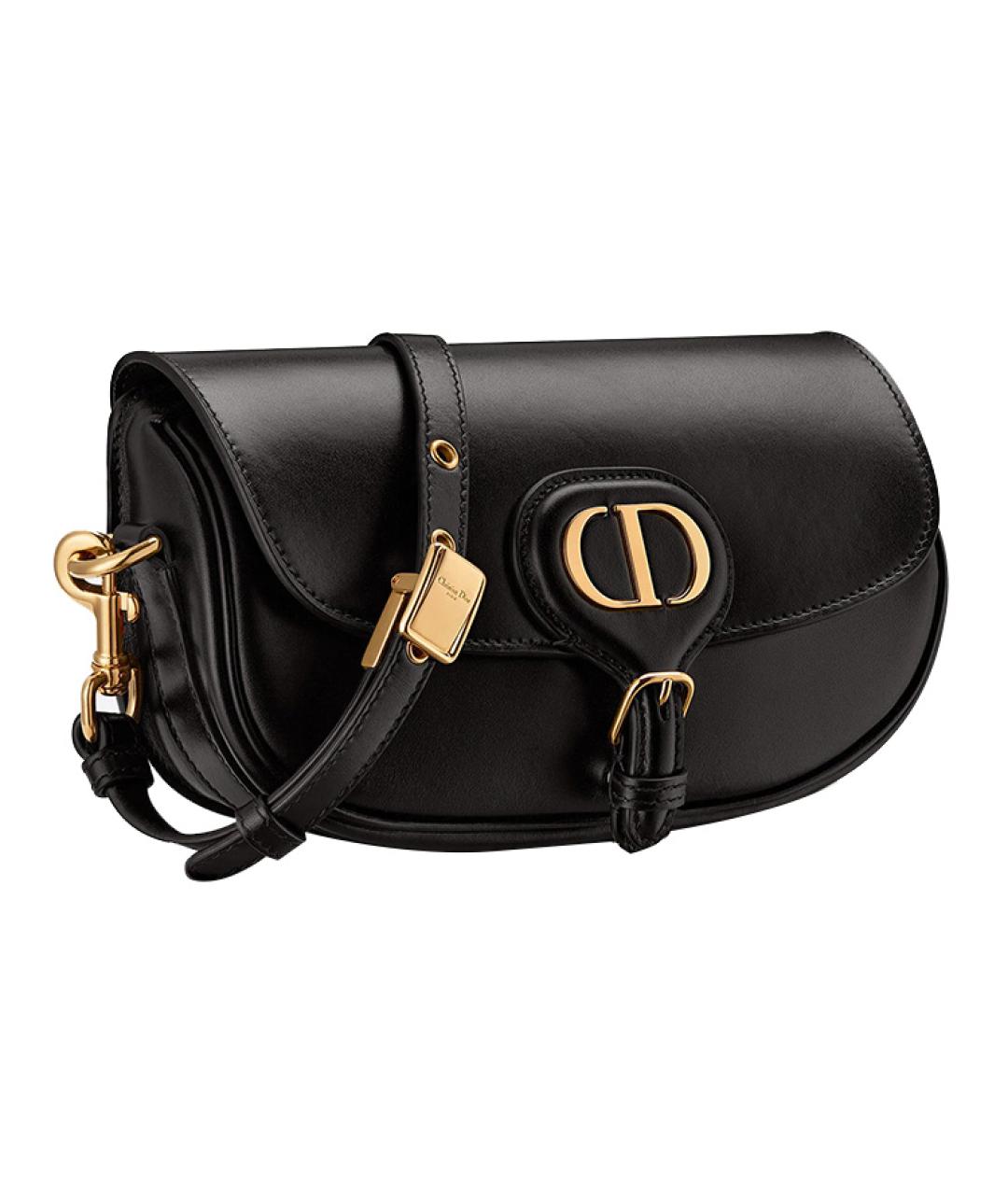 CHRISTIAN DIOR Черная кожаная сумка через плечо, фото 2