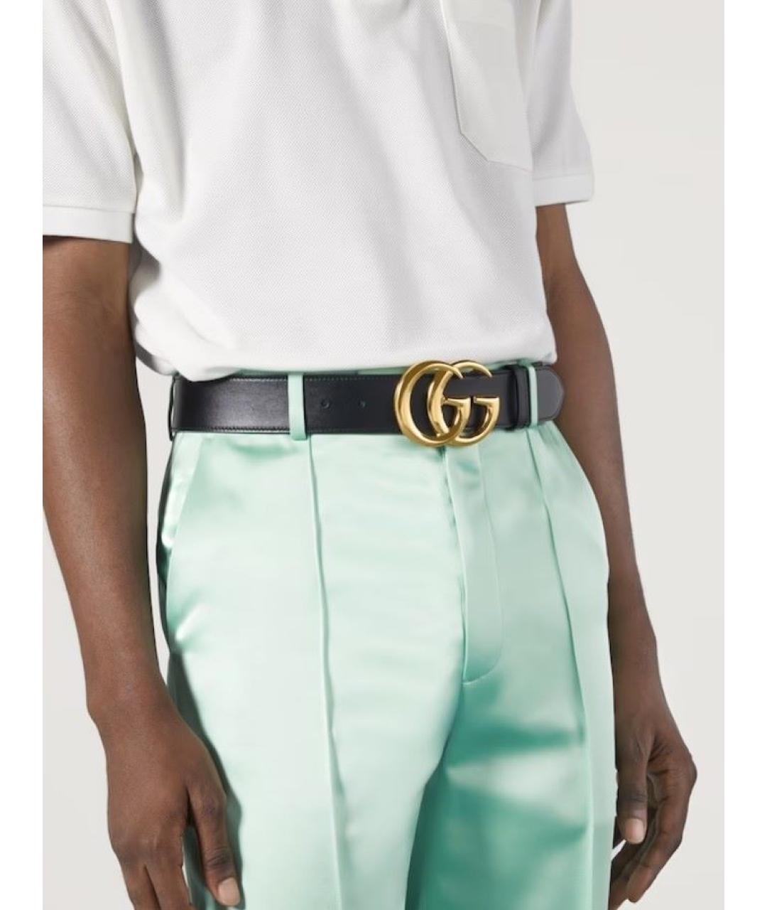 GUCCI Черный кожаный ремень, фото 6