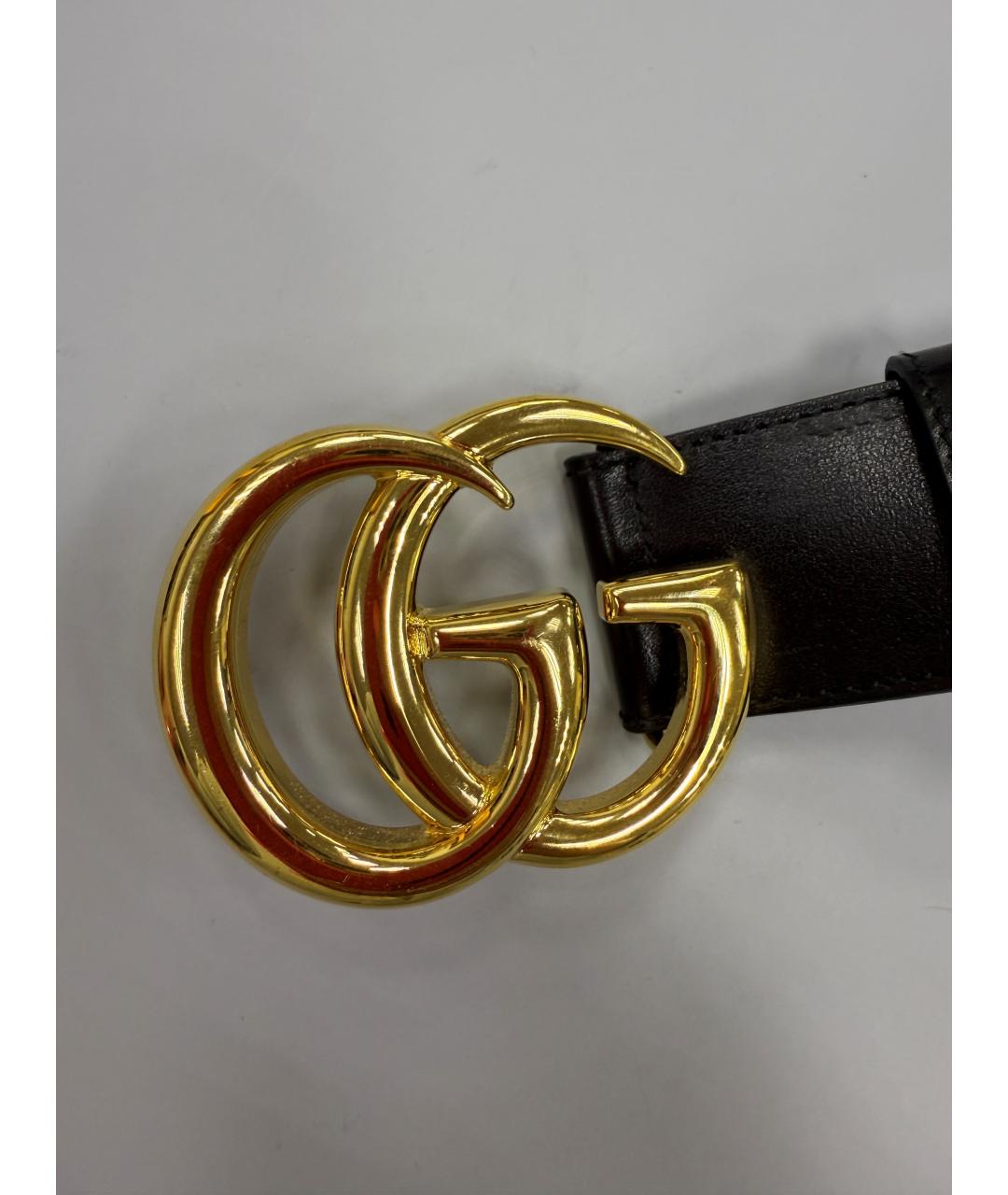 GUCCI Черный кожаный ремень, фото 4