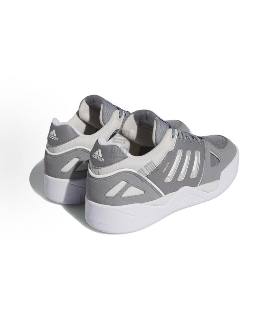 ADIDAS Серые кожаные низкие кроссовки / кеды, фото 3