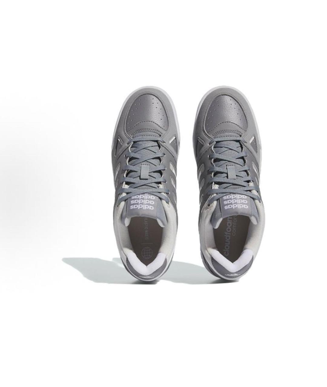 ADIDAS Серые кожаные низкие кроссовки / кеды, фото 4