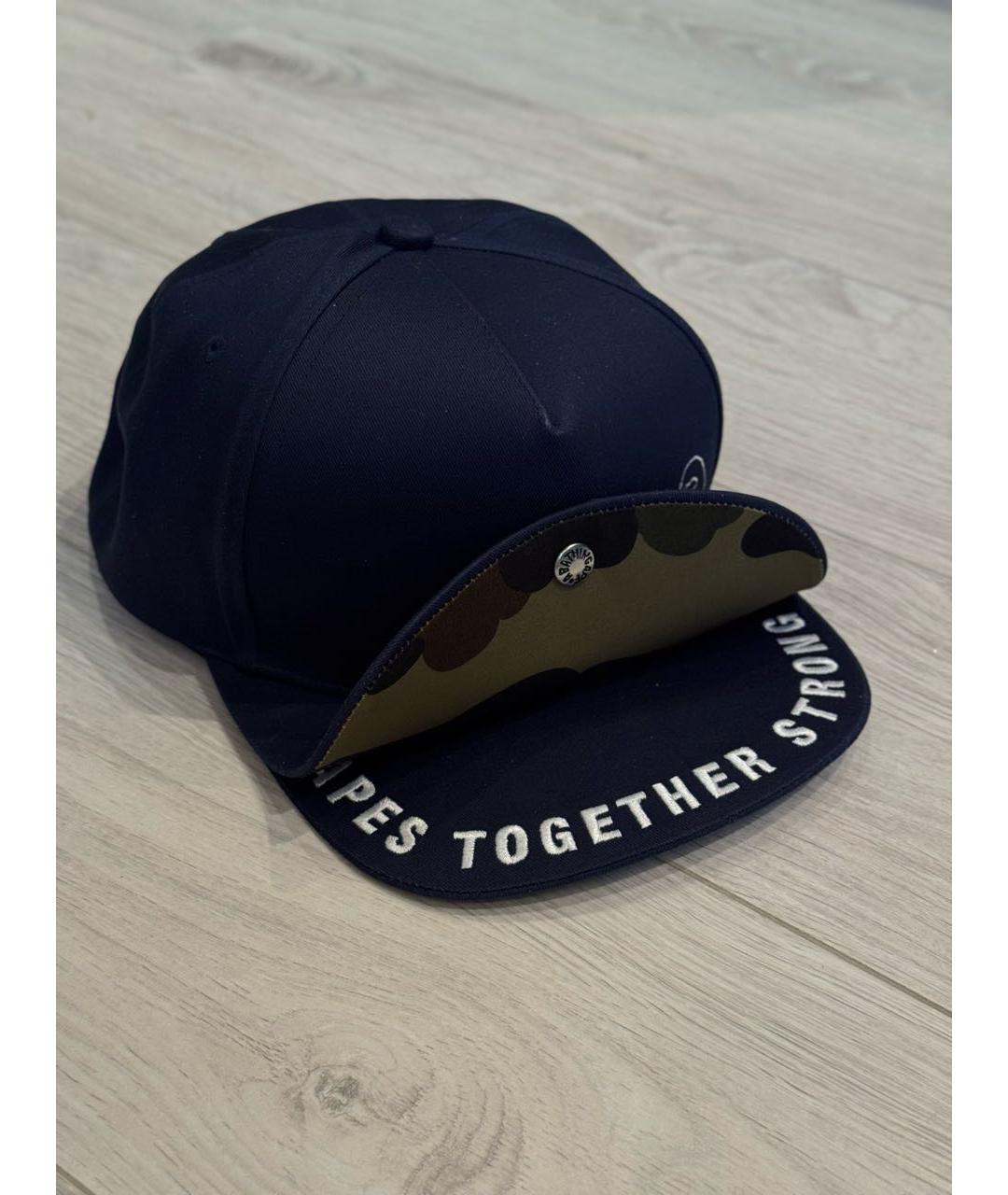 A BATHING APE Синяя хлопковая кепка/бейсболка, фото 2