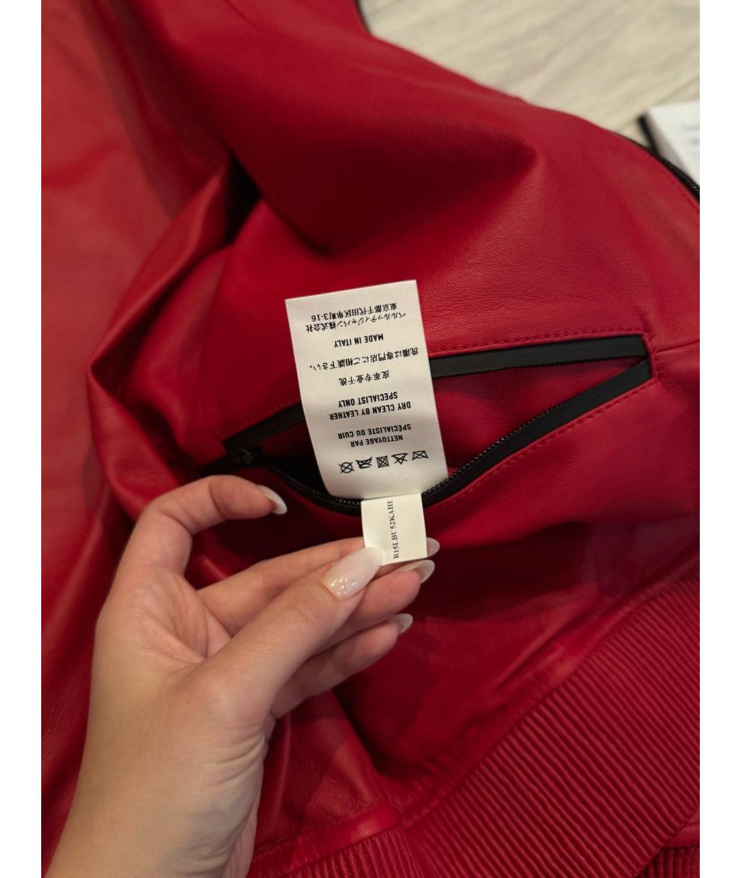 BERLUTI Красная кожаная куртка, фото 6