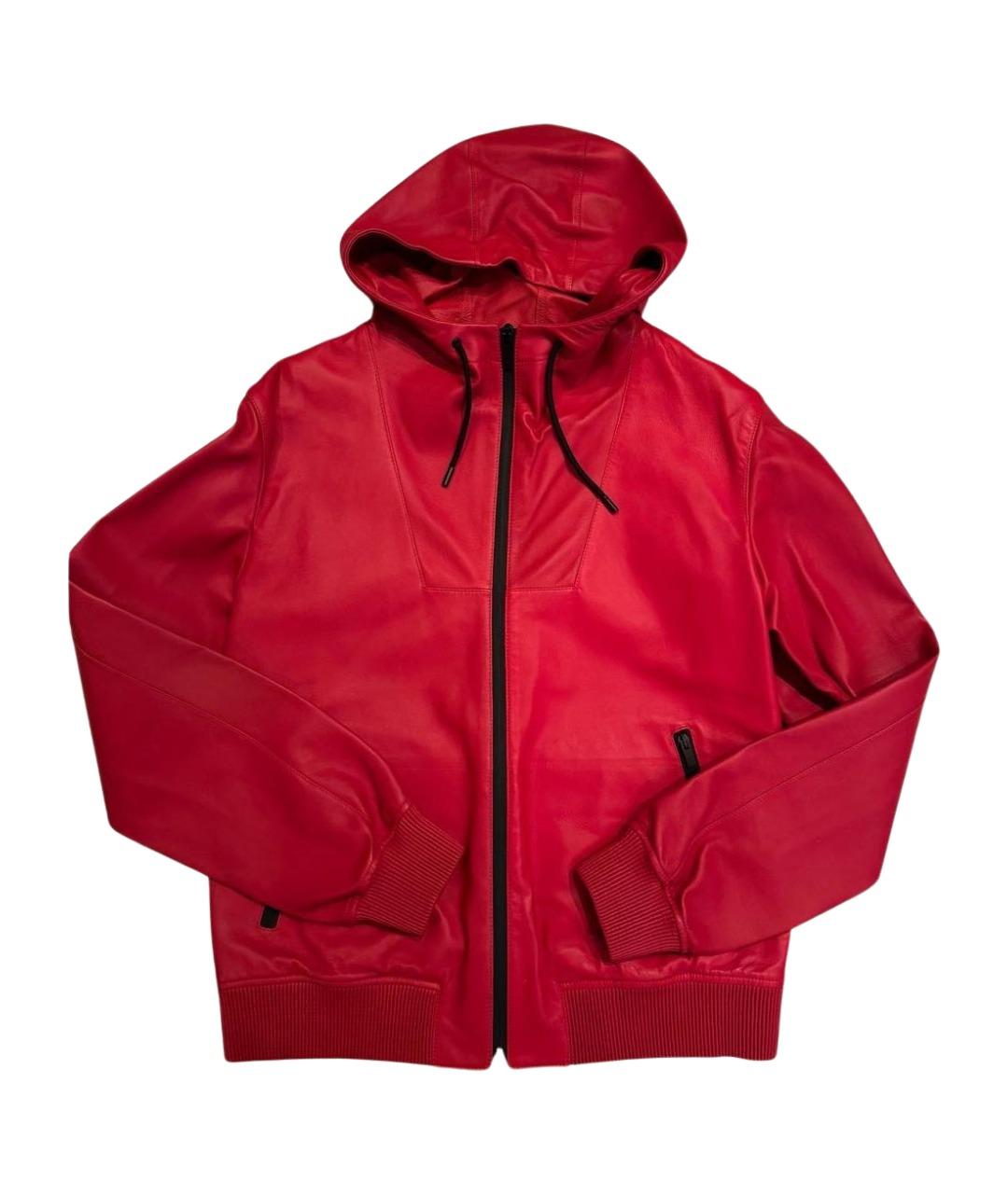 BERLUTI Красная кожаная куртка, фото 1