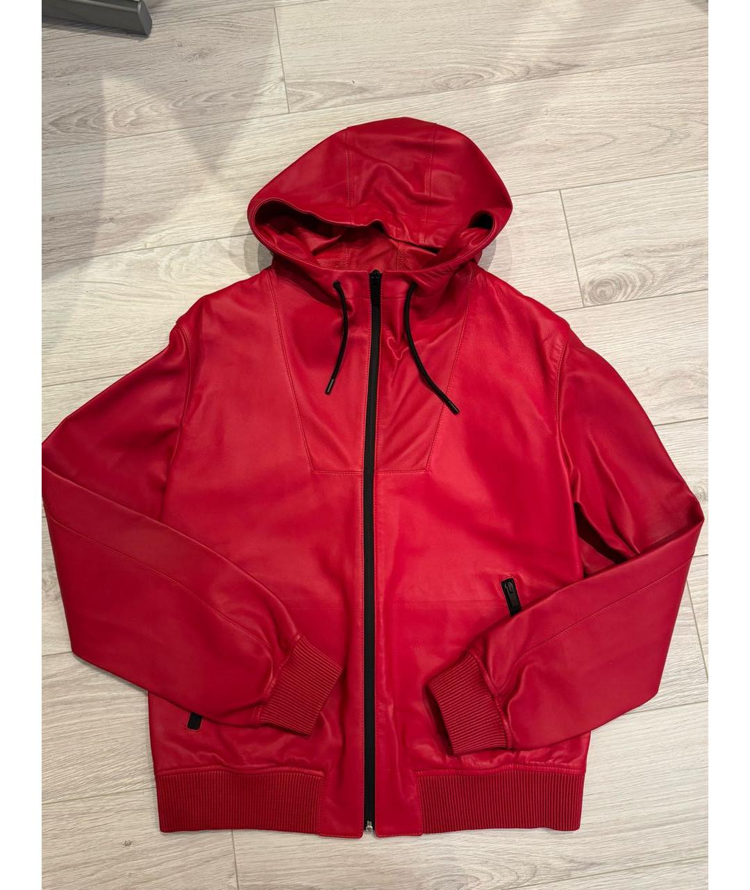 BERLUTI Красная кожаная куртка, фото 7