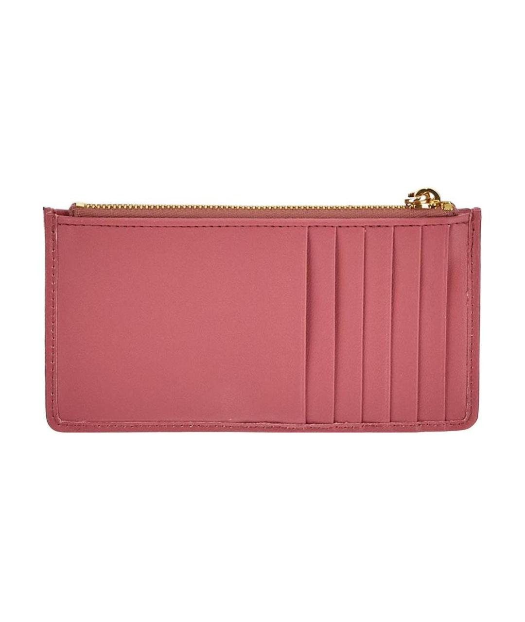 MIU MIU Розовый кожаный кошелек, фото 3