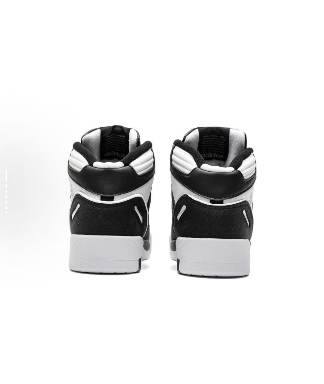 ADIDAS Черные кожаные высокие кроссовки / кеды, фото 4