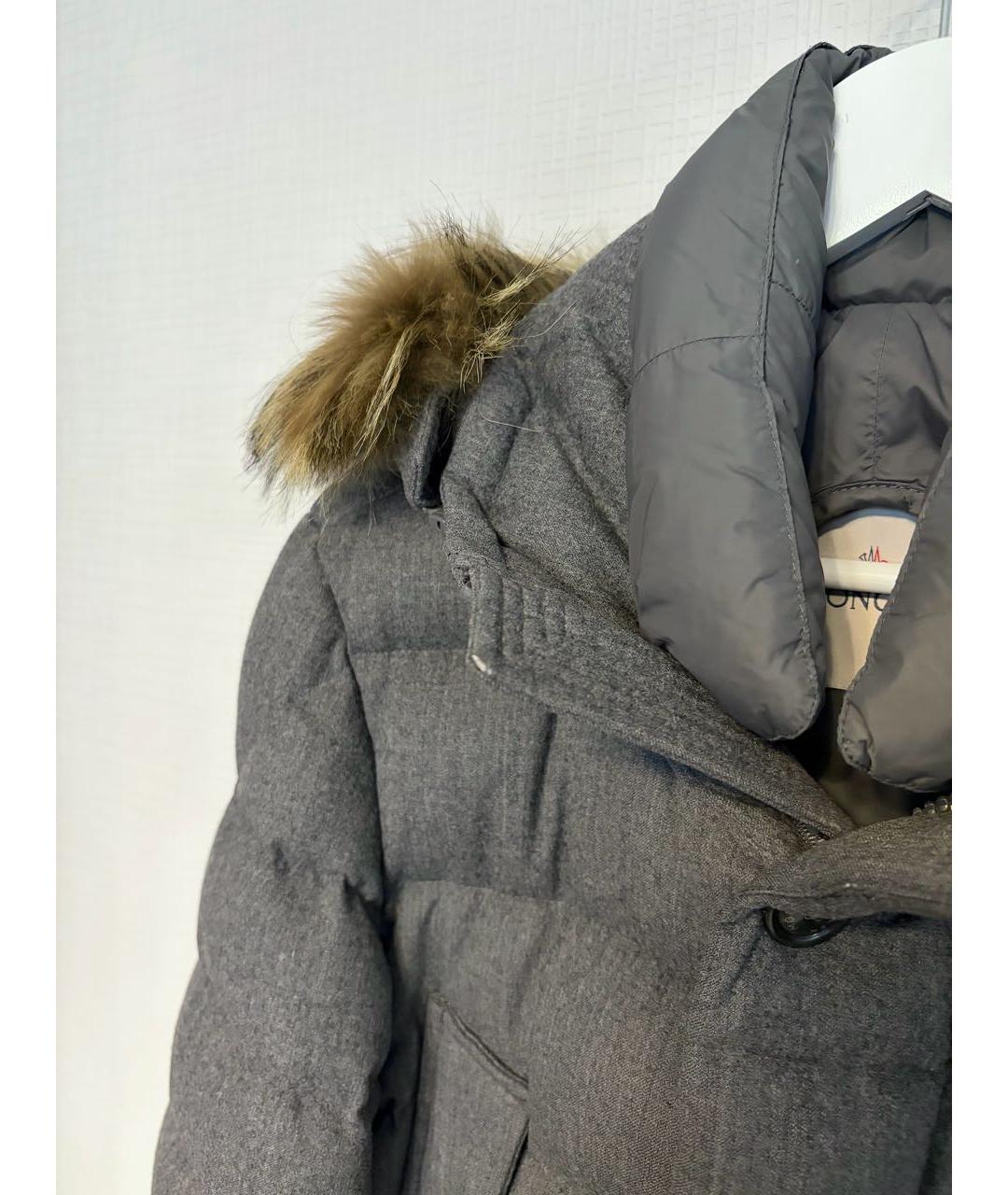 MONCLER Серый пуховик, фото 8